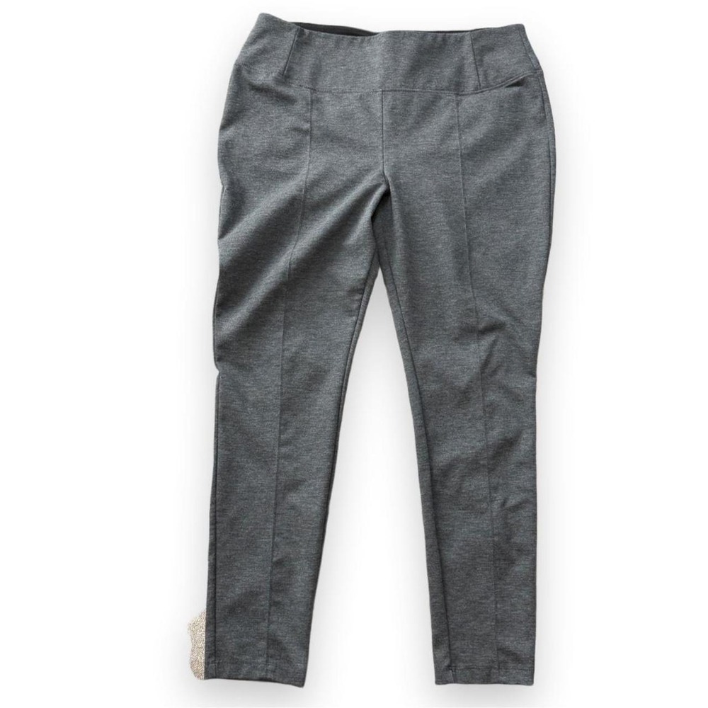 Apt. 9 Dark Heather Gray Seamed Ponte Pull On Skinny Pants, Women's Size XXL